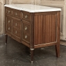 Antique French Louis XVI Mahogany Commode with Carrara Marble
