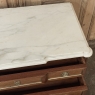 Antique French Louis XVI Mahogany Commode with Carrara Marble