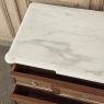 Antique French Louis XVI Mahogany Commode with Carrara Marble