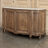 18th Century French Louis XV Walnut Buffet ~ Credenza with Carrara Marble
