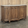 18th Century French Louis XV Walnut Buffet ~ Credenza with Carrara Marble