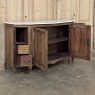 18th Century French Louis XV Walnut Buffet ~ Credenza with Carrara Marble