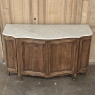 18th Century French Louis XV Walnut Buffet ~ Credenza with Carrara Marble