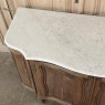 18th Century French Louis XV Walnut Buffet ~ Credenza with Carrara Marble