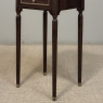 Pair Mid-Century Louis XVI Mahogany End Tables with Carrara Marble
