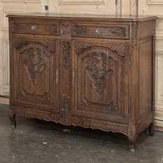 Antique Country French Louis XIV Oak Buffet