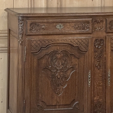 Antique Country French Louis XIV Oak Buffet