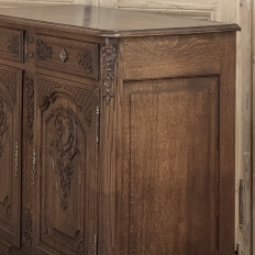 Antique Country French Louis XIV Oak Buffet