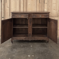 Antique Country French Louis XIV Oak Buffet