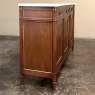 Antique French Louis XVI Mahogany Buffet with Carrara Marble