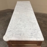 Antique French Louis XVI Mahogany Buffet with Carrara Marble