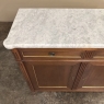 Antique French Louis XVI Mahogany Buffet with Carrara Marble