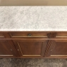 Antique French Louis XVI Mahogany Buffet with Carrara Marble