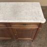 Antique French Louis XVI Mahogany Buffet with Carrara Marble