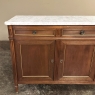 Antique French Louis XVI Mahogany Buffet with Carrara Marble