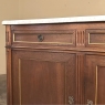 Antique French Louis XVI Mahogany Buffet with Carrara Marble