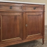Antique French Louis XVI Mahogany Buffet with Carrara Marble
