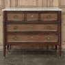 Antique French Louis XVI Mahogany Commode with Carrara Marble