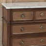 Antique French Louis XVI Mahogany Commode with Carrara Marble