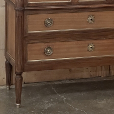 Antique French Louis XVI Mahogany Commode with Carrara Marble