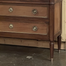 Antique French Louis XVI Mahogany Commode with Carrara Marble