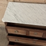 Antique French Louis XVI Mahogany Commode with Carrara Marble