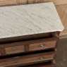 Antique French Louis XVI Mahogany Commode with Carrara Marble