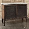 Antique French Louis XVI Mahogany Commode with Carrara Marble
