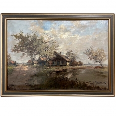 Antique Framed Oil Painting on Canvas by Henri J. Pauwels (1903-1983)