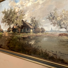 Antique Framed Oil Painting on Canvas by Henri J. Pauwels (1903-1983)