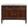 19th Century French Louis XVI Mahogany Buffet ~ Credenza with Carrara Marble