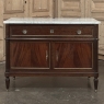 19th Century French Louis XVI Mahogany Buffet ~ Credenza with Carrara Marble
