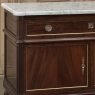 19th Century French Louis XVI Mahogany Buffet ~ Credenza with Carrara Marble
