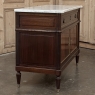 19th Century French Louis XVI Mahogany Buffet ~ Credenza with Carrara Marble