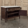 19th Century French Louis XVI Mahogany Buffet ~ Credenza with Carrara Marble