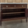 19th Century French Louis XVI Mahogany Buffet ~ Credenza with Carrara Marble