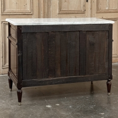 19th Century French Louis XVI Mahogany Buffet ~ Credenza with Carrara Marble