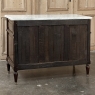 19th Century French Louis XVI Mahogany Buffet ~ Credenza with Carrara Marble