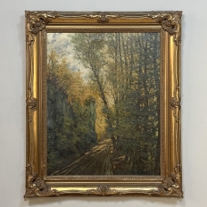 19th Century Framed Oil Painting on Canvas