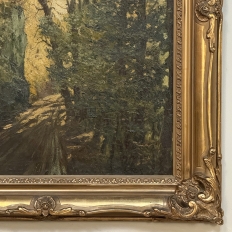 19th Century Framed Oil Painting on Canvas