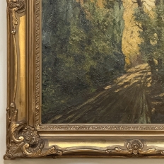 19th Century Framed Oil Painting on Canvas