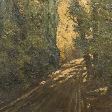 19th Century Framed Oil Painting on Canvas