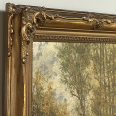 19th Century Framed Oil Painting on Canvas