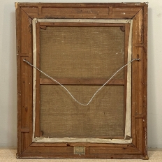 19th Century Framed Oil Painting on Canvas