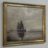 Antique Framed Nautical Oil Painting on Panel ~ Signed