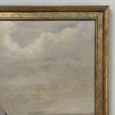 Antique Framed Nautical Oil Painting on Panel ~ Signed