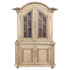 Grand 18th Century Dutch Bookcase ~ China Cabinet in Stripped Oak
