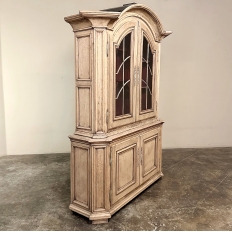 Grand 18th Century Dutch Bookcase ~ China Cabinet in Stripped Oak