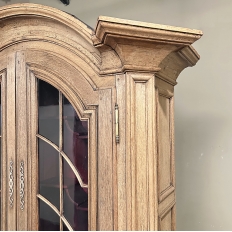 Grand 18th Century Dutch Bookcase ~ China Cabinet in Stripped Oak