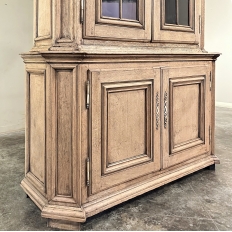 Grand 18th Century Dutch Bookcase ~ China Cabinet in Stripped Oak